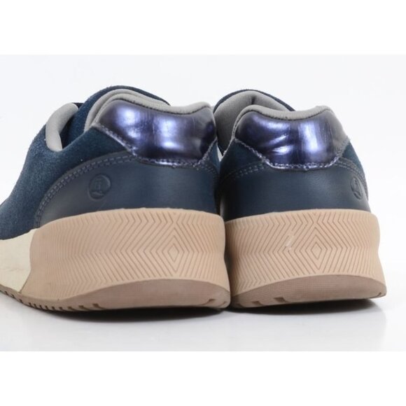 Lands' End Errand Runner Trainers Blue Suede Leather Sneakers Women's 8B Comfy - Picture 6 of 12